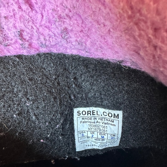 Girls Sorel Snow Boots size 3 - Picture 9 of 12